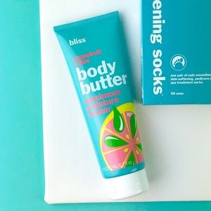 NIB Bliss Spa Softening Gloves + Body Butter Duo